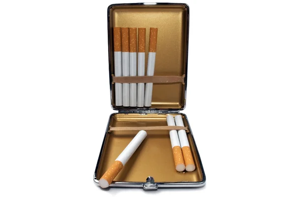 Portasigarette e sigarette — Foto Stock