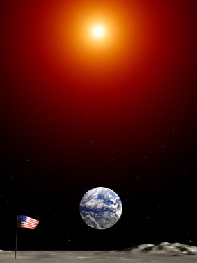 Earth View From The Moon clipart