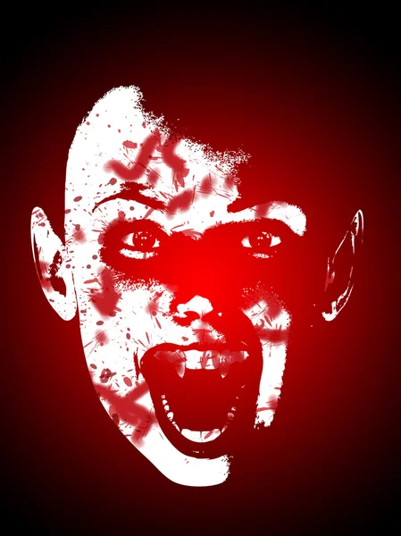 Cara de vampiro sangrento — Fotografia de Stock