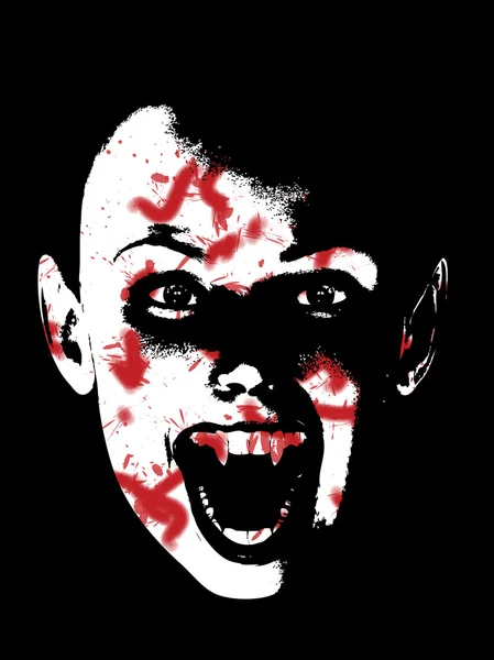 Bloody Vampire Face — Stock Photo, Image