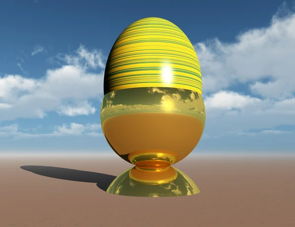 Пасхальное яйцо и небо — стоковое фото