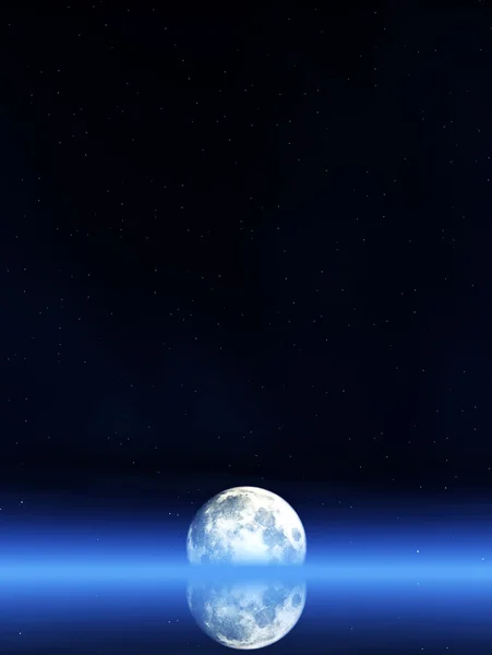 Reflexión lunar — Foto de Stock