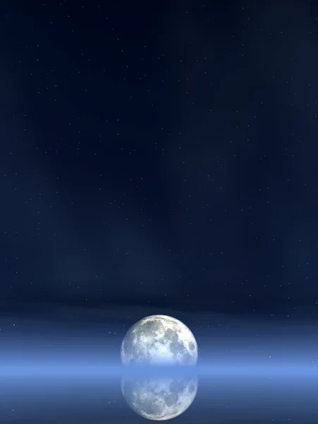 Mondspiegelung — Stockfoto