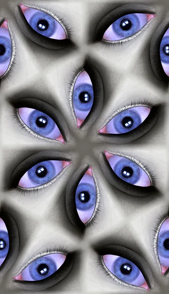 Padrão de olhos azuis — Fotografia de Stock