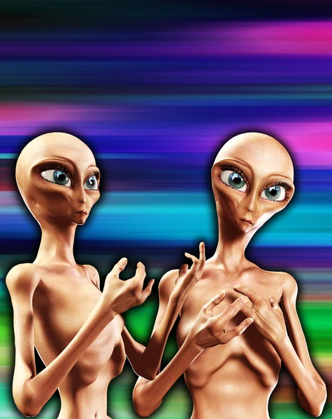 stock image Pair Of Aliens