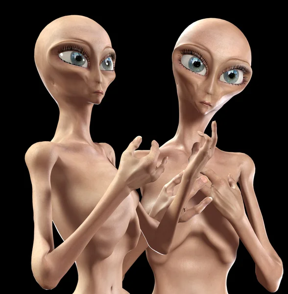 Pair Of Aliens — Stock Photo, Image