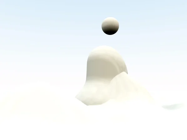 Blob branco abstrato — Fotografia de Stock