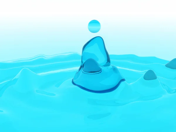 Blue Abstract Blob — Stock Photo, Image