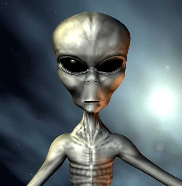 Šedá alien — Stock fotografie