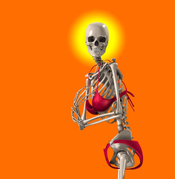 Скелет в бікіні — стокове фото