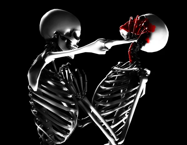 Bestrijding van skeletten — Stockfoto