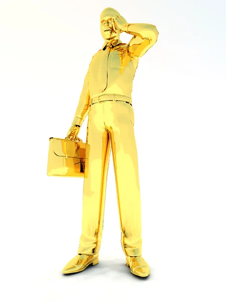 Golden Businessman — Stock Photo, Image