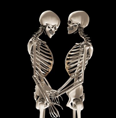 Skeletons In Love clipart