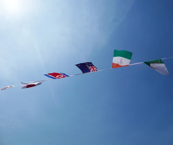 Várias bandeiras nacionais — Fotografia de Stock