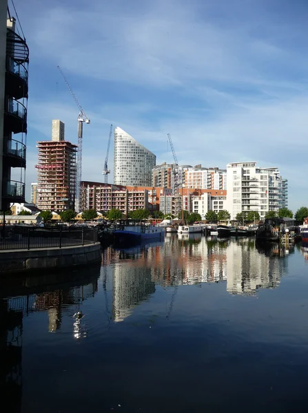 Docklands odráží pohled — Stock fotografie