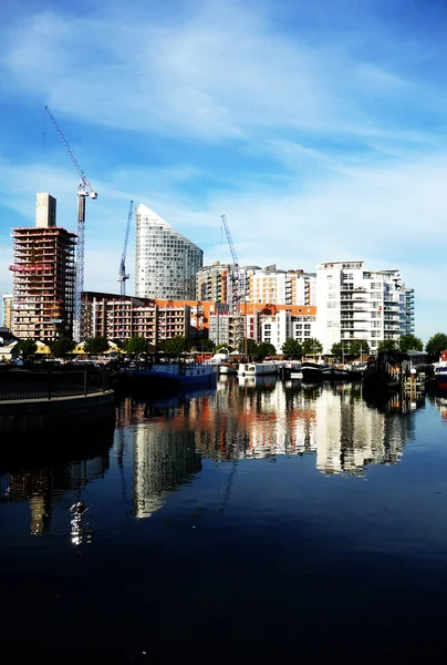 Docklands Vista refletida — Fotografia de Stock