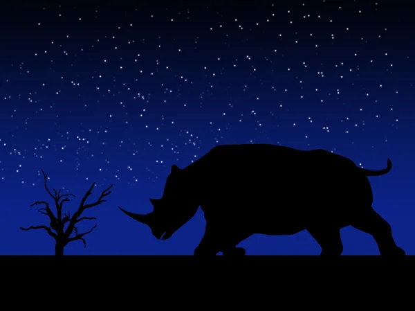 stock image Rhino Silhouette