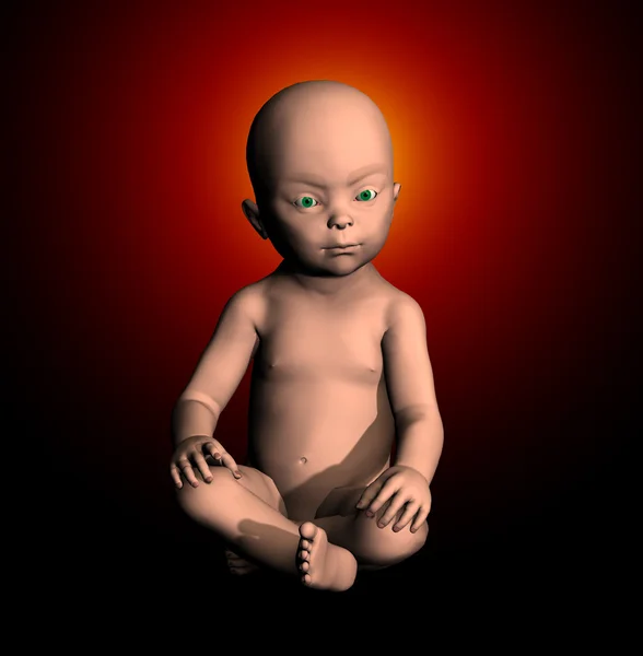 앉아있는 아기 — 스톡 사진