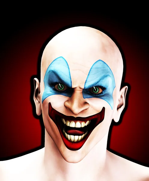 Kwaad halloween clown — Stockfoto