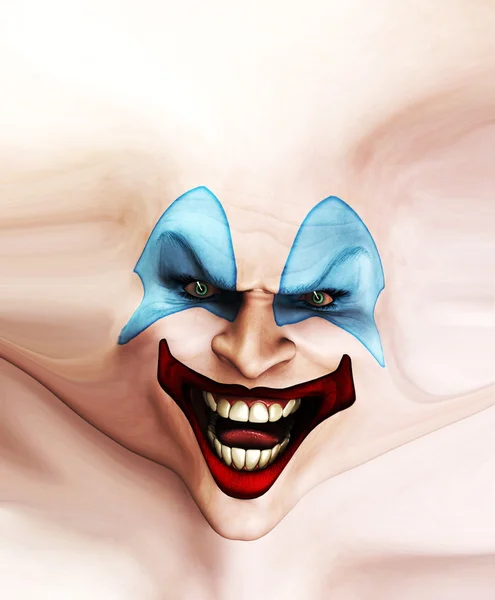 Onda hud ansikte clown — Stockfoto
