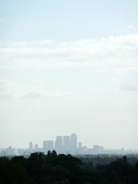 Kanarienvogel entfernt Skyline — Stockfoto