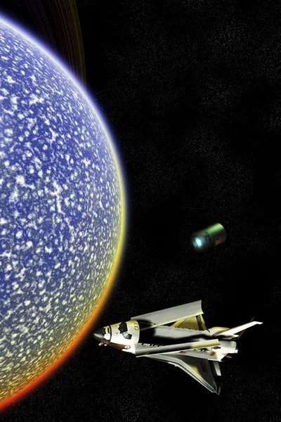 Uzay mekiği keşif afet — Stok fotoğraf