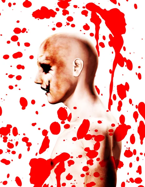 Psychopat s krví — Stock fotografie