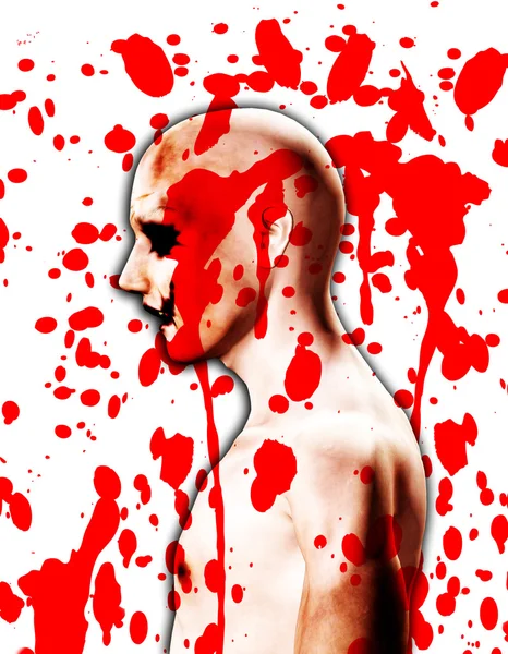Psychotyczne z krwi — Zdjęcie stockowe