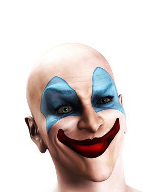 Evil Clown Puzzled clipart