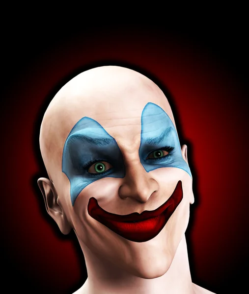 Böser Clown verwirrt — Stockfoto