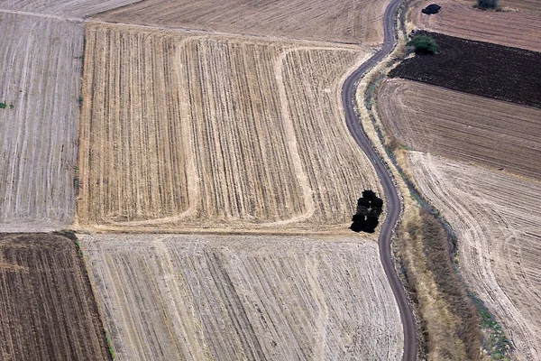 Aerial landscape with rural field — Stock Photo, Image