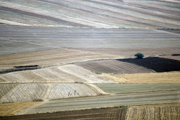 Aerial krajobraz z obszarów wiejskich pole — Zdjęcie stockowe