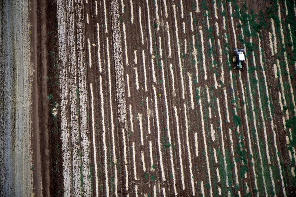 stock image Aerial landscape with rural field