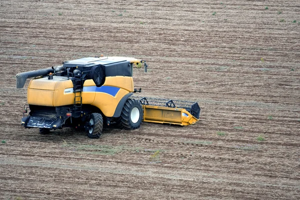 Kırsal alan ve traktör ile hava manzara — Stok fotoğraf
