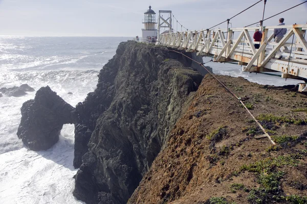 Point Bonita lighthouse bridge — Stock Photo, Image