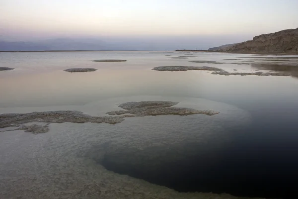 stock image Dead sea salt and water