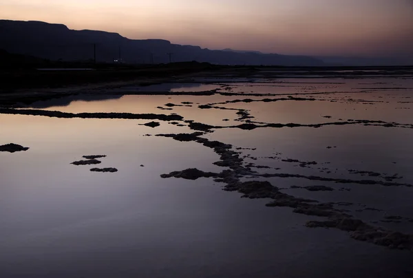 Мертве море сіль і вода — стокове фото