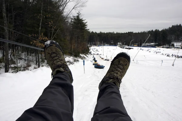 Kar bacaklar tüpler — Stok fotoğraf