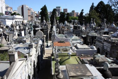 Buenos Aires cemetery from above clipart