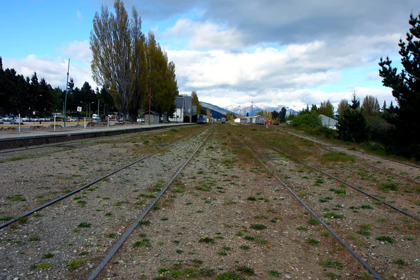 Bariloche trein rails — Stockfoto