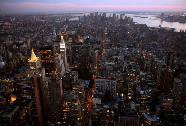 A légi felvétel a new York-i — Stock Fotó