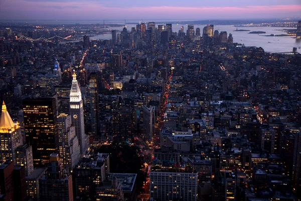 Letecký pohled na new york — Stock fotografie