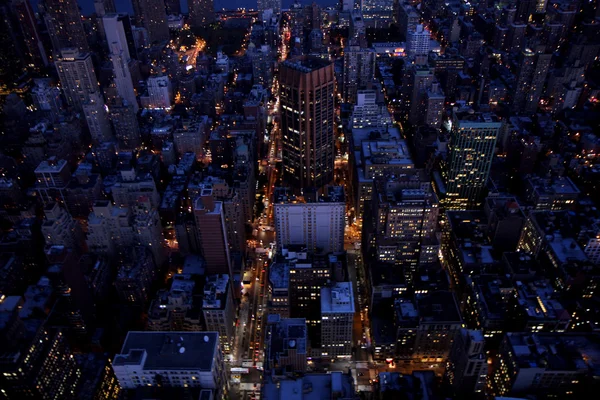 Pemandangan udara jalanan Manhattan — Stok Foto
