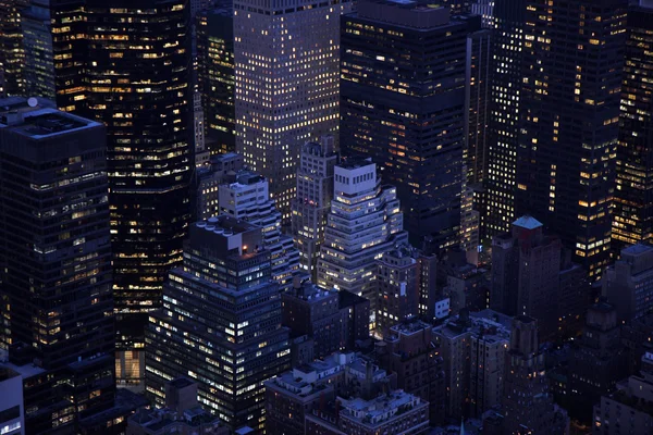Aerial närbild på Manhattan — Stockfoto