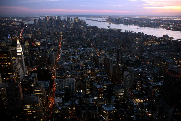 Letecký pohled na new york Stock Snímky