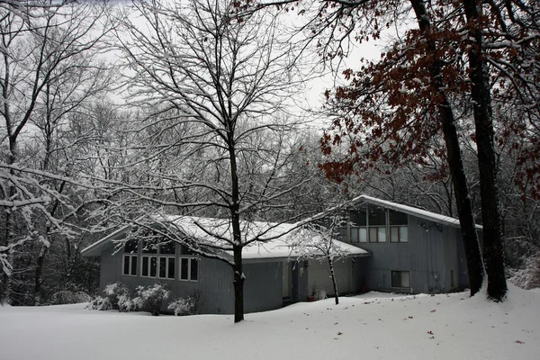 stock image House in snowy forest