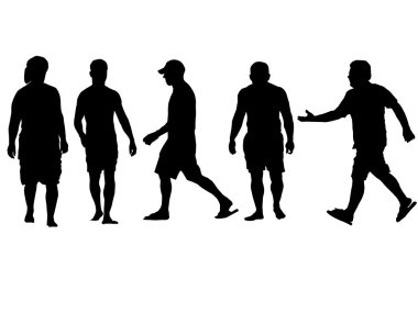 Assorted Silhouettes Walking clipart