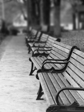 Paris Park Benches clipart