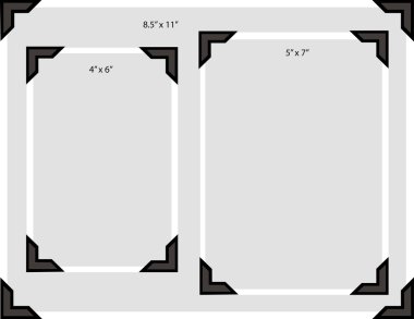 Photo Corners Sizes clipart