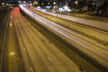 Hong kong trafik gece